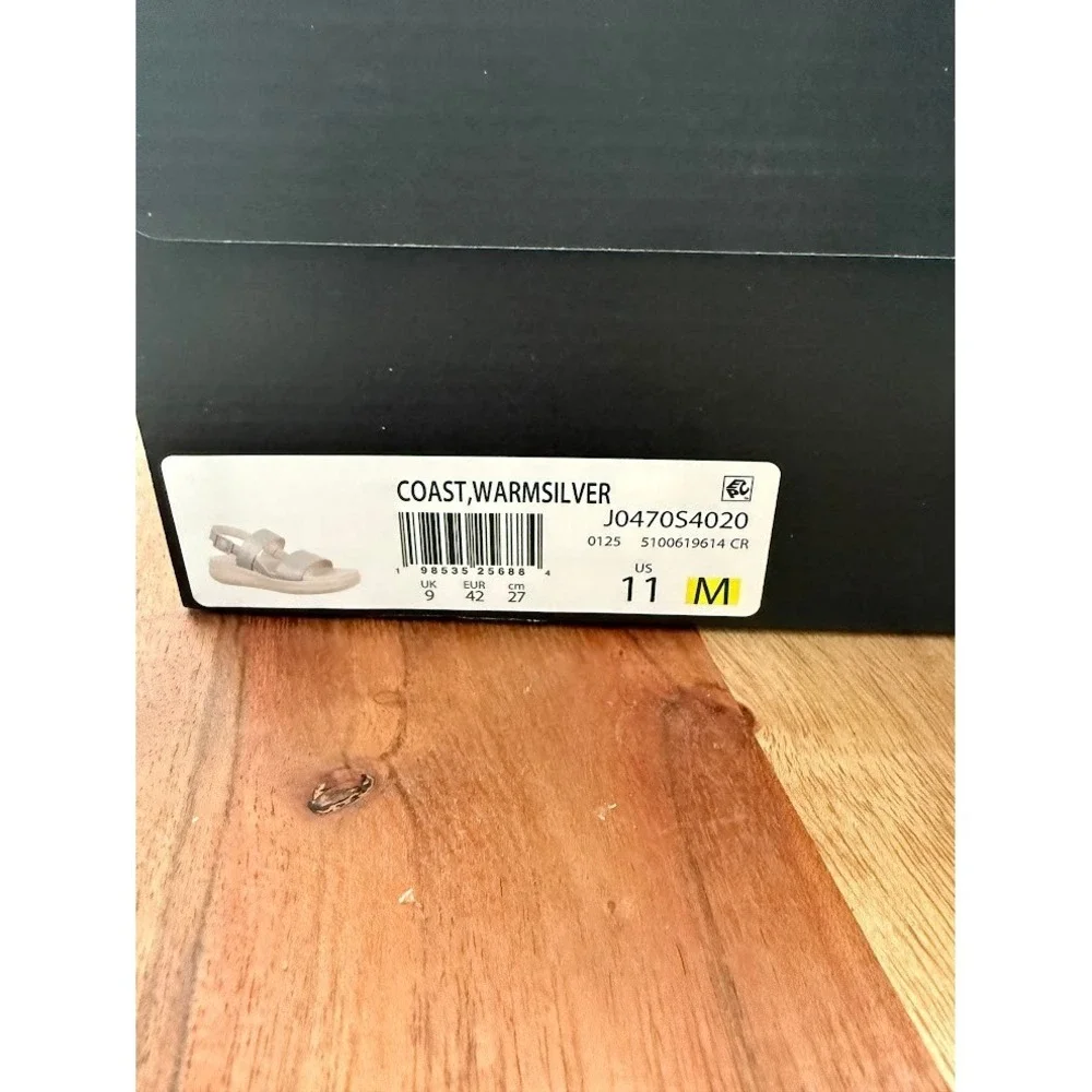 Naturalizer‎ Coast Warm Silver Platform Sandals Womens 11M J0470S4020 New in Box